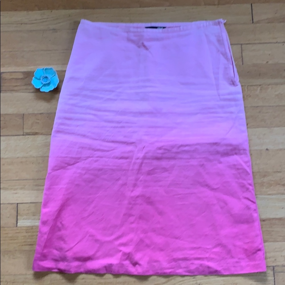H&M Pink Ombre Lined Skirt- Size 8